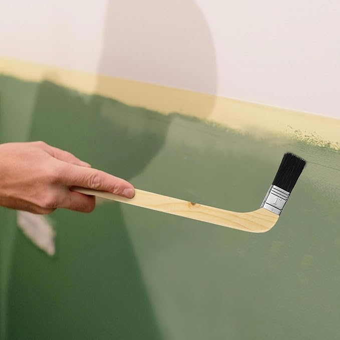 HARFINGTON Paint Brush 3Pcs 3" Brush Width Reusable Variety Angled Bend Brushes Radiator Paint for All Latex Oil Painting Furniture Walls Treatment, Black
