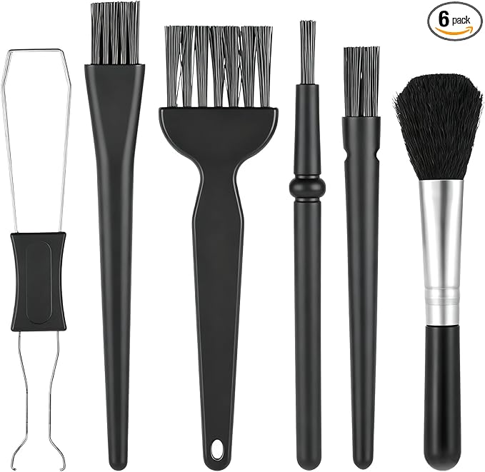 6 PCS Keyboard Cleaning Kit with Keycap Puller, Keycap Remover, Anti-Static Keyboard Cleaning Brush, Key Board Cleaner Kit for Mechanical Keyboards Computer Motherboard Camera Small Space