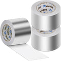 3 Pack Aluminum Foil Tape Bulk - 4 Inch x 55 Yards - 2.7mil Heavy Duty Metal Duct Tape, Aluminum HVAC Tape for Sealing & Patching, Air Ducts, Insulation Metal Repair, Professional Grade