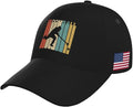 Vintage Style Broomball Outdoor Curved Brim Baseball Hat with Buckle Casual Mesh Hat