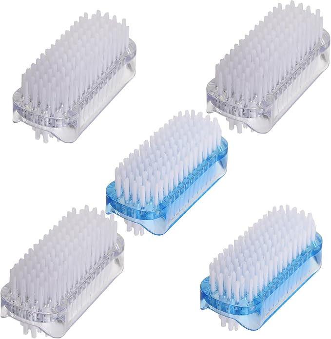5 Pack Nail Brush for Cleaning Fingernails - Two Sided Hand Fingernail Scrub Brush Set, Soft Stiff Bristles Scrubber Nails Toes Cleaning Brush
