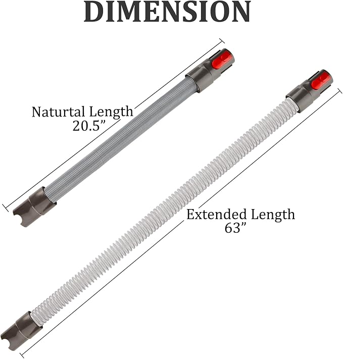 Flexible Extension Hose Attachment Compatible with Dyson V15 V15s Gen5 V12 V11 V10 V9 V8 V7 Vacuum Cleaner Accessories Tool Replacement Parts