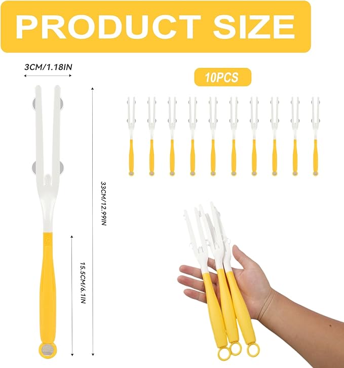 10 Pcs Duster Handle Compatible with Swiffer Duster, Thickened Material Replacement Extendable Dusters Mop Handles for Tight Spaces and Cleaning Car Blinds Furniture Electronics(Yellow)