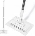 Snap-Grip Mini Mop with 39in Handle — INWEJIA Zero-Touch Gap Dust Cleaner & Locking Head, Disposable Lazy Mop Wet and Dry for Kitchen Bathroom Toilet Corners Window Wall Cleaning