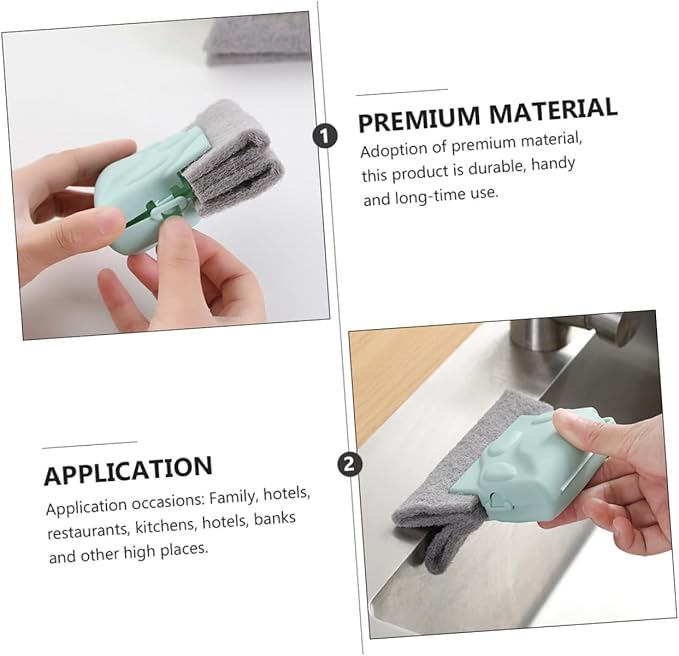 VILLCASE Groove Cleaning Brush Set 3pcs Household Window Track Cleaner Tool for Door Frames Sills and Corners Cleaning Sturdy Handle Random Color
