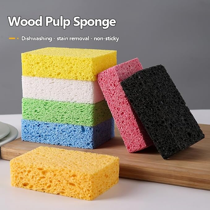 36 - Pack Non-Scratch Scrub Sponges - Sponges for Dishes and Washing Dishes, Cleaning Sponges for Kitchen Home and More（Pink）