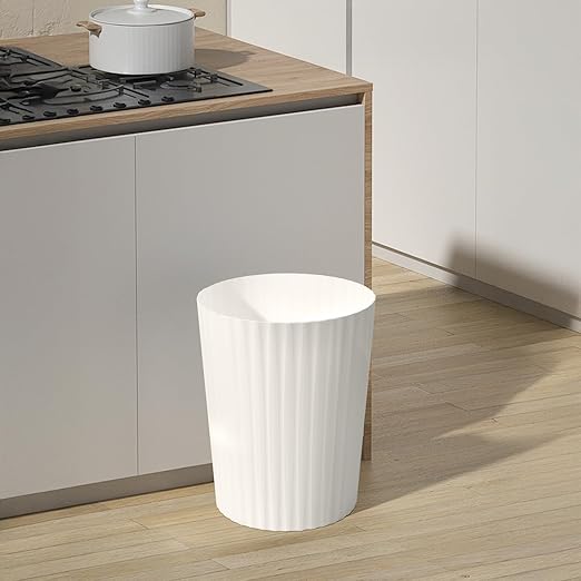 Trash Can - Small Waste basketbin - 2 Gallon- for Office,Home,Bathroom,Kitchen - Beige