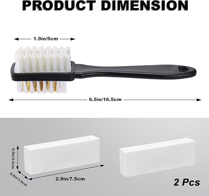 XANGNIER Shoes Cleaning Brush Kit for Birkenstock, 3PCS Suede & Nubuck Care Set with 2-in-1 Shoe Cleaning Brush & Eraser for Birkenstock Sandals,Clogs,Leather Footbeds & More,Ultimate Maintenance Tool
