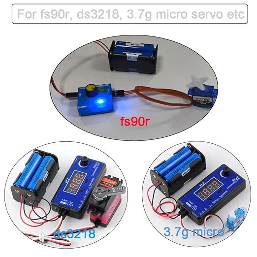 4 Cell 6V AA Battery Holder Case Cover Storage Box w/ 2P FUT J Plug Connector for Flysky Receiver RC 9g Micro Servo Tester(Pack of 4)