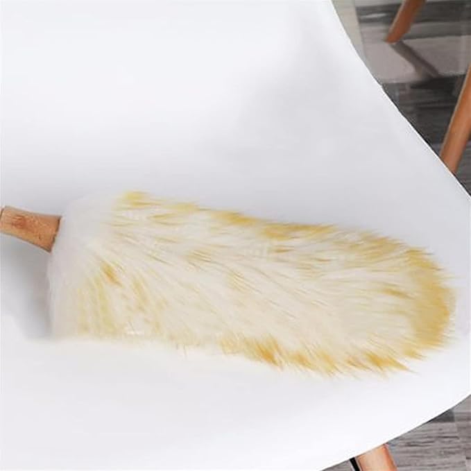 Feather Duster,Cleaning Brush Wood Handle Duster Furniture Dust Sweeping Car Brush Long Lambswool Duster Soft for Sofa Non-Static Hanging Rope Modern Home Cleaning Scrub Brushes for Cleaning