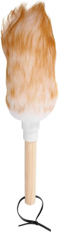 GLEAVI Wool Duster with Wooden Handle Portable Reusable Cleaning Tool for Home and Car Dust Removal Washable Small White Lambswool Duster for Household and Office Use