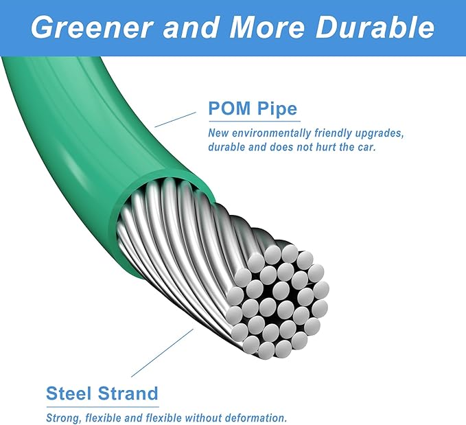 Auto Sunroof Drain Cleaning Tool 118 Inch with Stainless Steel Hinges & Eco POM, Flexible Scratch-Free Cleaner for Car Sunroof & Windshield Drain, Also for Fridge & Fish Tank & AC Drains Pipe