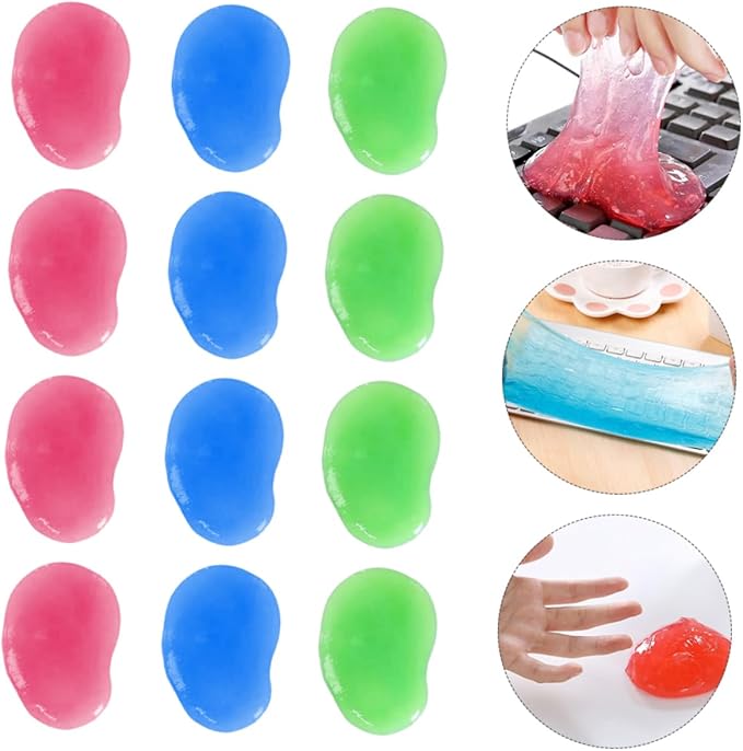 Keyboard Cleaning Gel for Computer Laptop Electronics 20 PCS Dust Remover Easy to Use Detailing Gel for Dust and Dirt Removal Random Color