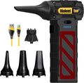 Electric Compressed Air Duster for Car Cleaning 110000 RPM Rechargeable Cordless Blower with 8000mah Battery for PC, Keyboard Includes Emergency Window Breaker & Seatbelt Cutter Replaces Canned Air