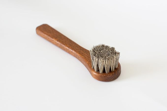 Meltonian Dauber Brush | Premium Horse Hair Applicator Brush for Leather Care | Ideal Horsehair Shoe Brush for Applying Cream | Use with Meltonian Cream Polish | Grey Color Horsehair Bristles