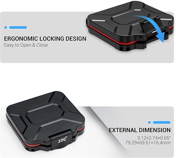 JJC Size 312 LIR1240 Battery Case Holder Storage, Water-Resistant Anti-Shock, Coin Cell Battery Case for 15x Size 312 CR1240 A312 Size312 P312 312A PR41, Safety Lithium Batteries Holder, No Batteries