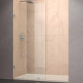 Shower Glass Panel 34" x 79" Easy-to-Clean Treated, 3/8" Tempered Glass Shower Screen, Frameless Shower Door for Walk In Bathroom, Brushed Nickel