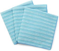 Fuller Brush 181 Dual Action Microfiber Cloths – 3-Pack, 16" x 16" Reusable Cleaning Towels with Scrubbing Stripes – Super Absorbent, Safe on All Surfaces
