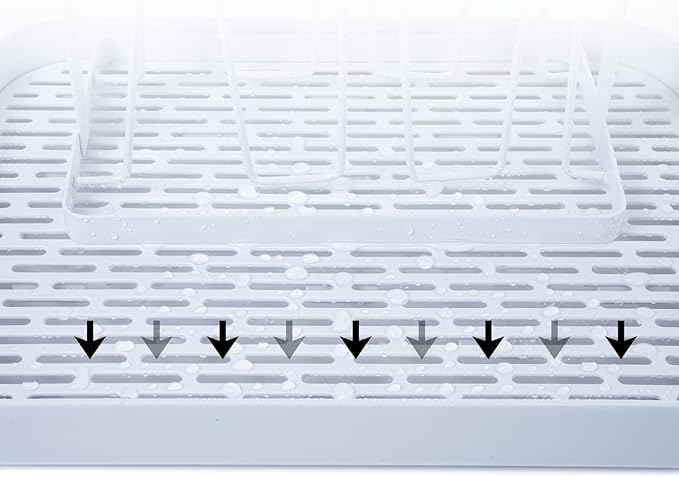 Countertop Drying Rack for Insulated Water Bottles, Glasses, Sports Bottles, Baby Bottles, and More - Drainage Tray for Easy Cleaning and Drying - Practical and Stylish