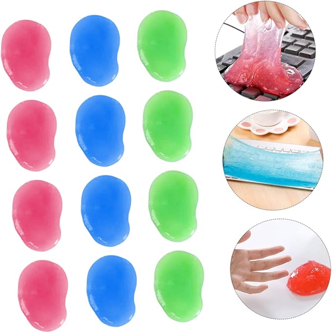 STOBOK 20PCS Keyboard Cleaning Gel Dust for Laptops and Desktops Electronics Detailing Tool Effective Gel Dust Remover Random Color