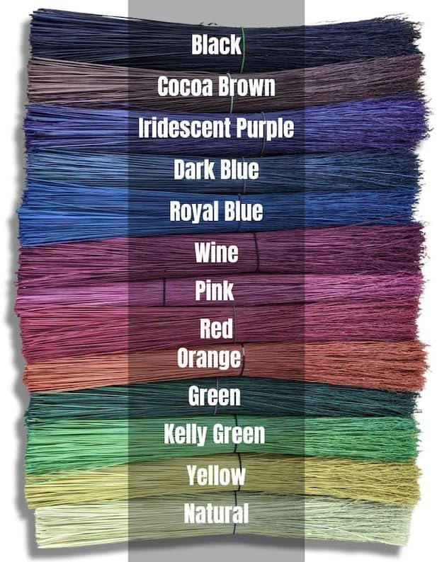 1/2 lb Bundles Broomcorn 16", Hand Dyed and Dried, Broom Straw, Broom Corn and Hurl, Make Your own Broom & Witch Crafts (Fuchsia Pink)