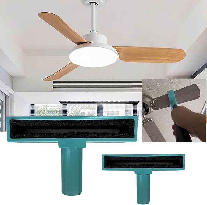 Generic Ceiling Fan Cleaner, Fan Cleaner Duster Attachment, Reusable Ceiling Fan Blade Cleaner, Fan Cleaners for Ceiling Fans, Furniture Cleaning Brush, Ceiling Fan Cleaning Tool. (Black)