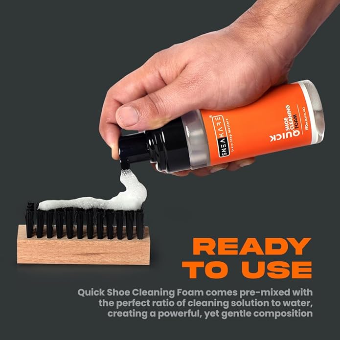 SNEAKARE Shoe Cleaning Kit with 100ml/3.4 Oz Cleaner, Brush & Towel Complete Kit For Sneakers, Nubuck, Suede & Leather