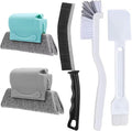 Deep Clean Brush Set Crevice Cleaning Brush Window Groove Cleaner Tools Kit for Small Spaces, Sliding Door, Shutter, Air Conditioner, Bathroom/Shower, Blinds, Vents