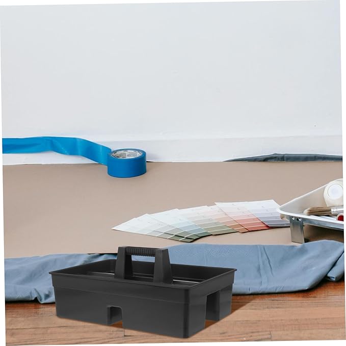 Gadpiparty Heavy-duty Compartment Cleaning Portable Plastic Tool Organizer with Handle for Home and for Cleaning Supplies and Versatile Storage
