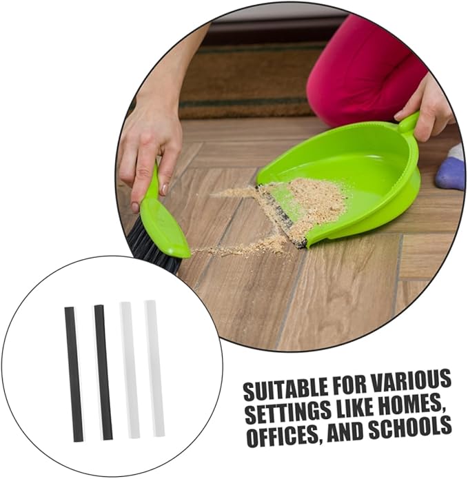ERINGOGO 4pcs Dustpan Edge Strip Rubber Lip Accessory Replacement Parts for Dustpan Weatherproof Solid Design