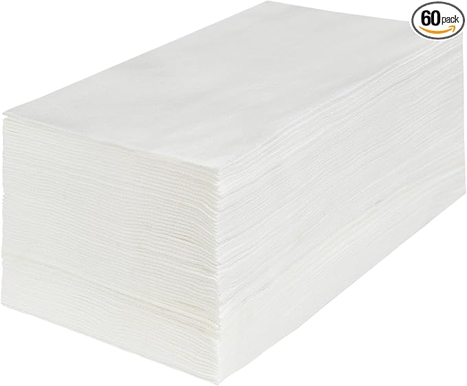 JEBBLAS Cleaning Towels Dish Towels and Dish Cloths Reusable Towels,Handy Cleaning Wipes, Great Dish Towel, Disposable, Absorbent, Dry Quickly 60 Sheets/Pack,White