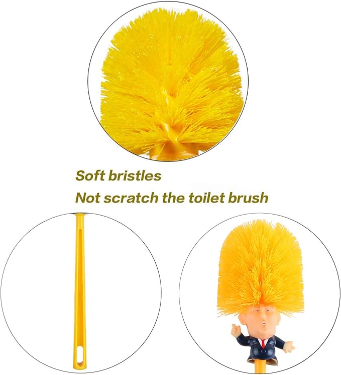 Funny Toilet Brush,Prank Toilet Brush Cleaner, Funny Toilet Scubber,Make Toilet Great Again, Commander in Crap (Hands up Toilet Brush#1)
