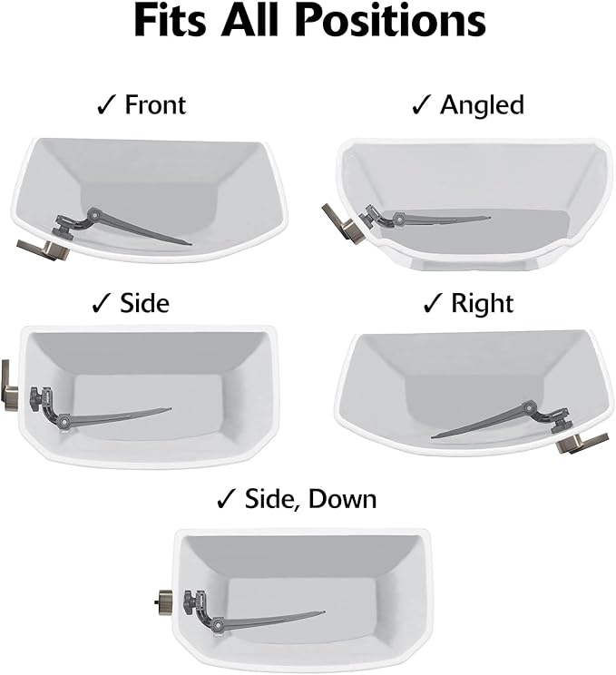 Korky StrongARM Metal Toilet Handle and Lever - Universal to Fit Front, Angled, Side, Left, and Right Mount Toilets - Contemporary Style in Matte Black