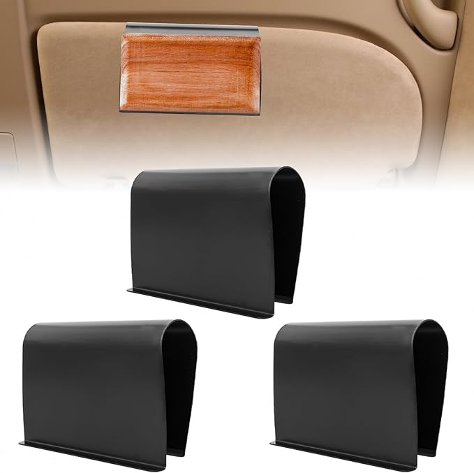 TERPINK Car Air Freshener Visor Clip Compatible with Drift Car Air Freshener, Auto Accessories, Vehicle Sun Visor Metal Clip, Black, Freshener not include (3 Pack)