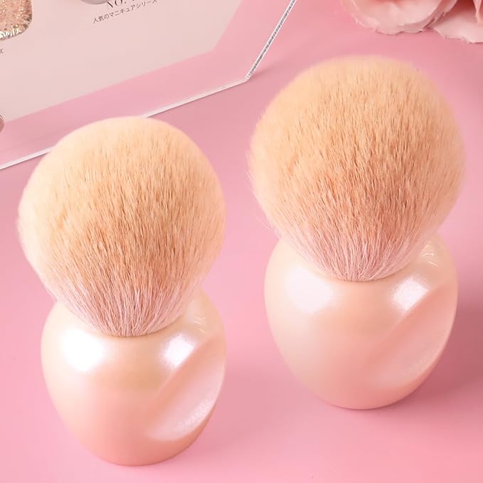 TADOPRO 2PCS Nail Dust Brush Nail Dip Powder Remover Cleaning Brush for Fingernails Soft Acrylic Nail Clean up Brush Nail Tech Must Haves(nude)