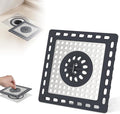 Hibbent Upgraded Shower Drain Hair Catcher for Bathroom Floor 4" Drain, Anti-Clogging Shower Drain Cover, Stainless Steel & Silicone Drain Strainer with Handle, Shower Drain Protector, Dark Grey