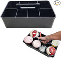 Enjoy Organizer- 2 Commercial Extra Large Portable Stackable Carry Caddy, Black, Carrier for Cleaning, Bathroom, Supplies, Tools, All-Purpose Made in USA (2)