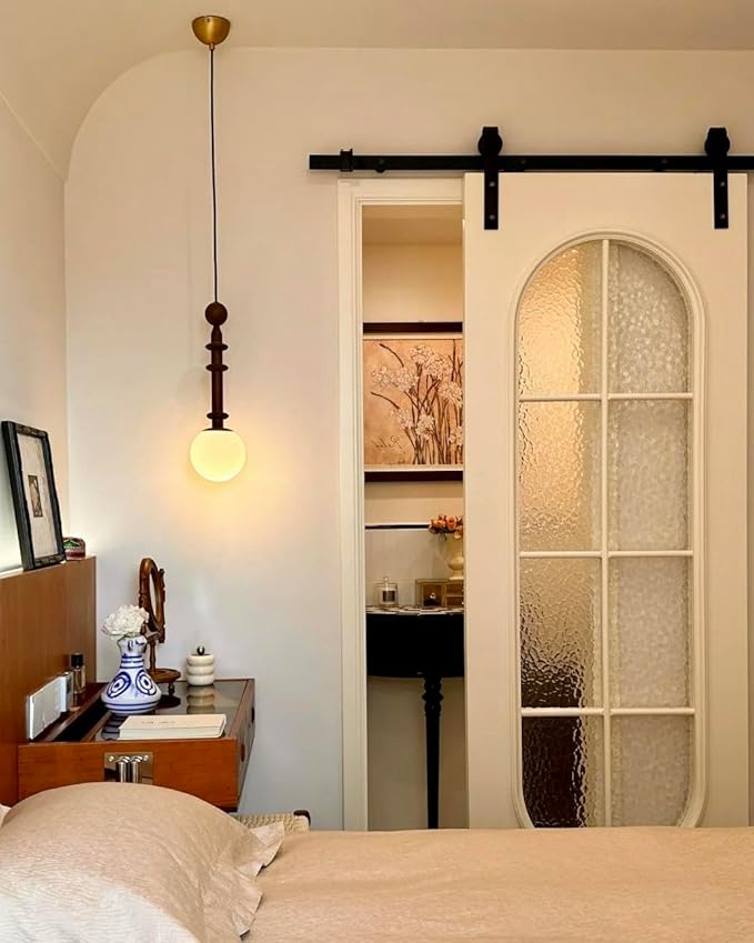 ORB Oil Rubbed Bronze Sliding Barn Door Hardware Kit with 13FT Track/Rail Single Door Brushed Antique Bronze