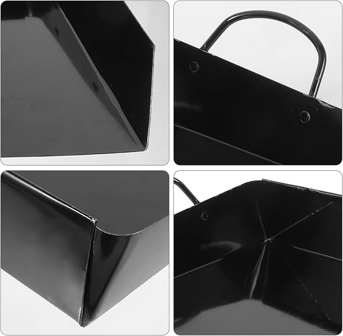 Garneck Handheld Dustpan and Cleaning Shovel Small Metal Garbage Container with Handle for Industrial Site Sand Collection and Rubbish Cleanup