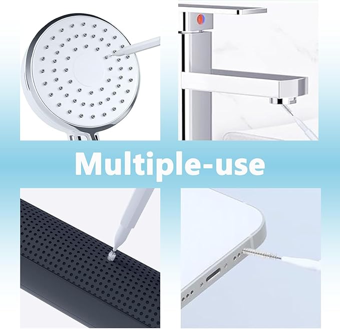 75 Pcs Multiszie Shower Head Cleaner Tool, Shower Head Cleaning Brush for Small Hole Nozzle with Storage Boxes, Showerhead Cleaner Picks Unclogger for Household Bathroom
