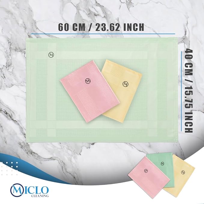 Microfibre Premium Cleaning Cloth Set of 3 - Magic Cloth | All Purpose, Absorbent Washcloth | Microfiber for Window, Kitchen, Bathroom | Lint-Free, Scratch-Free Glass CLoth | 16'' x 24'' | Soft Series