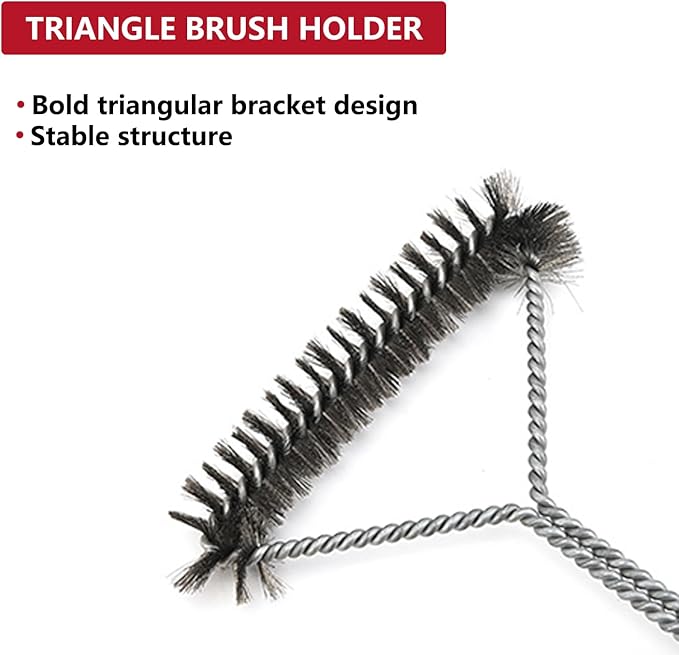 Grill Brush BBQ Grill Cleaner Brush Safe & Efficient Grill Cleaning Brush12- Stainless Steel，Oven Cleaner Brush