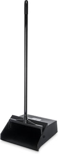 Carlisle FoodService Products Duo-Pan Upright Dust Pan with Serrated Yoke for Home, Restaurants, Kitchen, Lobby, And Office, Plastic, 30 Inches, Black
