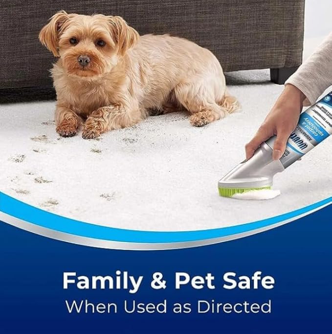 Woo-lite Carpet and Upholstery Foam Cleaner with Built-in Brush, Triple Action Stainlift Technology for Stairs, Fabrics, Pet Odors (2 Pack)