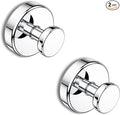 Suction Cup Hooks for Shower, Removable Towel Hooks for Bathroom Window Glass Door Wall, Bath Robe Looafh Hook for Hanging - 2 Pack, Chrome