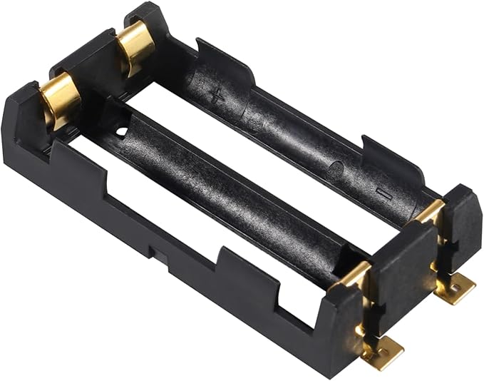 6pcs 18650 Battery Holder 2 Slot 3.7V 18650 Battery Clip Holder Box Storage Case with Soldering Pin Copper Contacts for 18650 DIY Charging Power Supply, Electronics Accessories