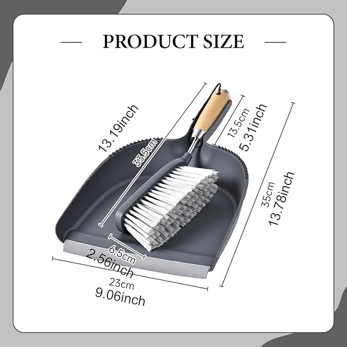 Fenteer Dustpan and Brush Set Mini Portable Multipurpose Handheld Broom and Dustpan for Desktop Sweep Dining Table Keyboard Cabinets