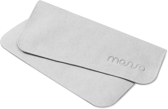 MOSISO Polishing Cloth, 2PCS Soft Microfiber Cloth Electronic Screen Cleaning Cloths Compatible with iPhone,Compatible with MacBook,Compatible with iPad,Tablets,Laptop Notebook Computer,Camera, Grey