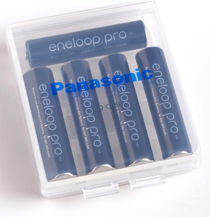 Panasonic BQ-CASE6SA Battery Storage Cases with 4AA or 5AAA Battery Capacity, 6 Pack
