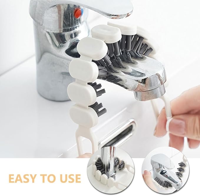 BESTYASH Bendable Cleaning Brush 10.39 Inch Flexible Crevice and Corner Scrubber with Soft Bristles for Kitchen Tile and Narrow Gap Cleaning